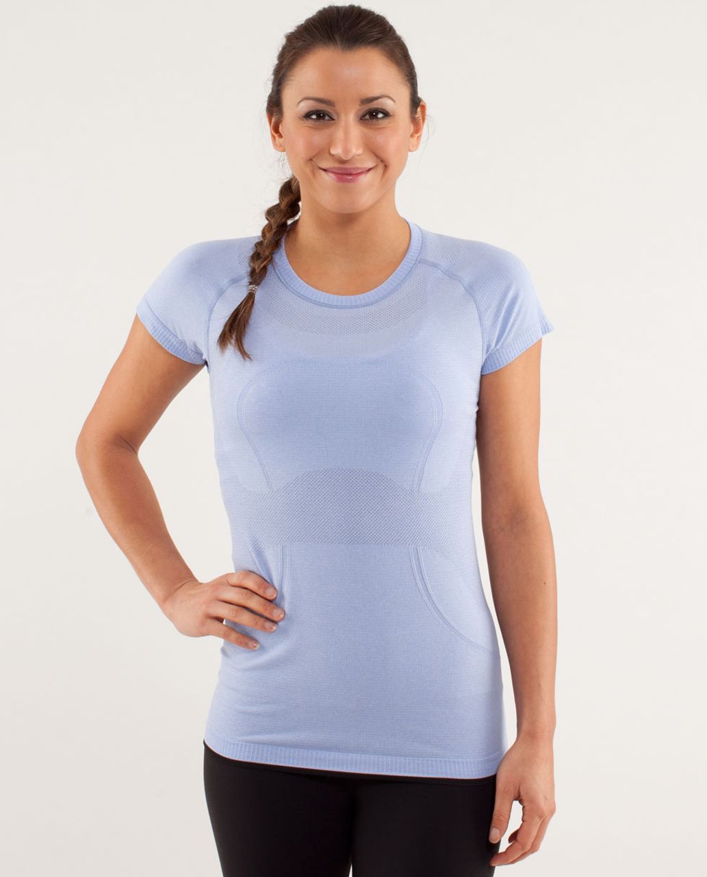 Lululemon Run:  Swiftly Tech Short Sleeve - Polar Haze / Black