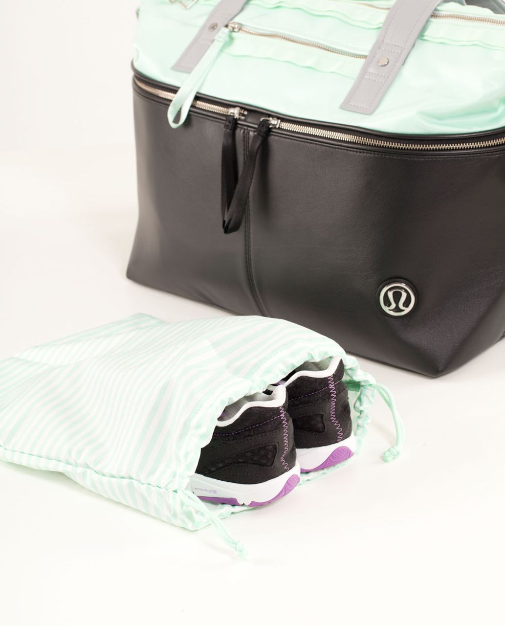 Lululemon Take Me With You Tote - Large Exploded Polka Dot Mint Moment / Black