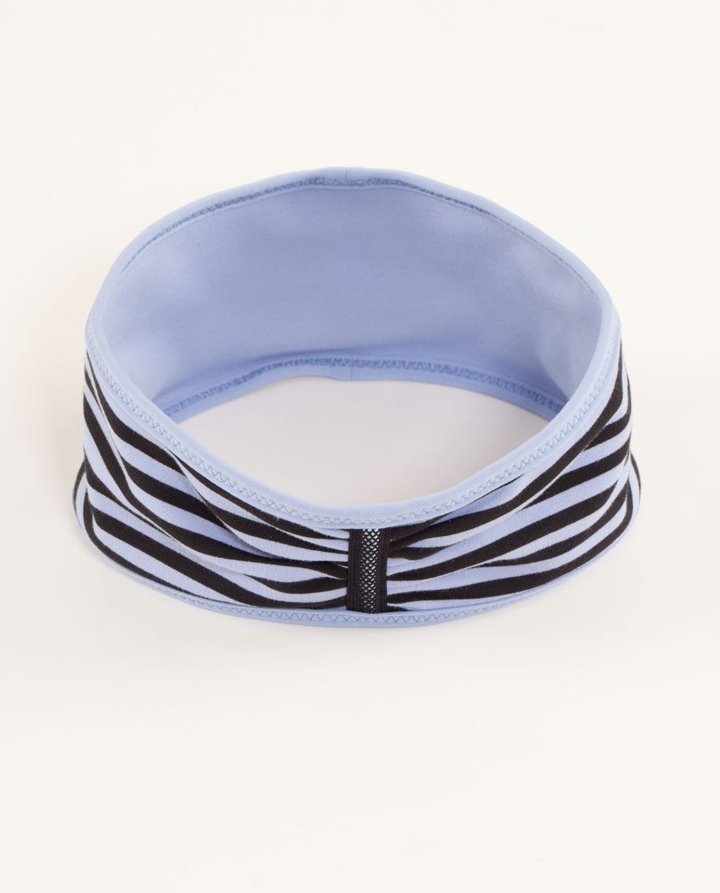 Lululemon Brisk Run Headband - Classic Stripe Polar Haze Black / Black