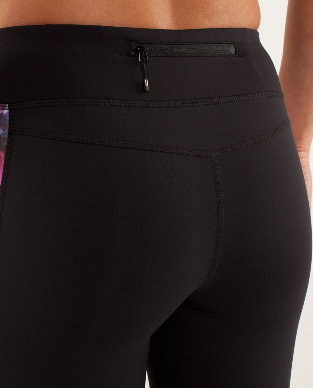 Lululemon Run: Reflect Crop - Black / Spring Has Sprung Multi - lulu ...