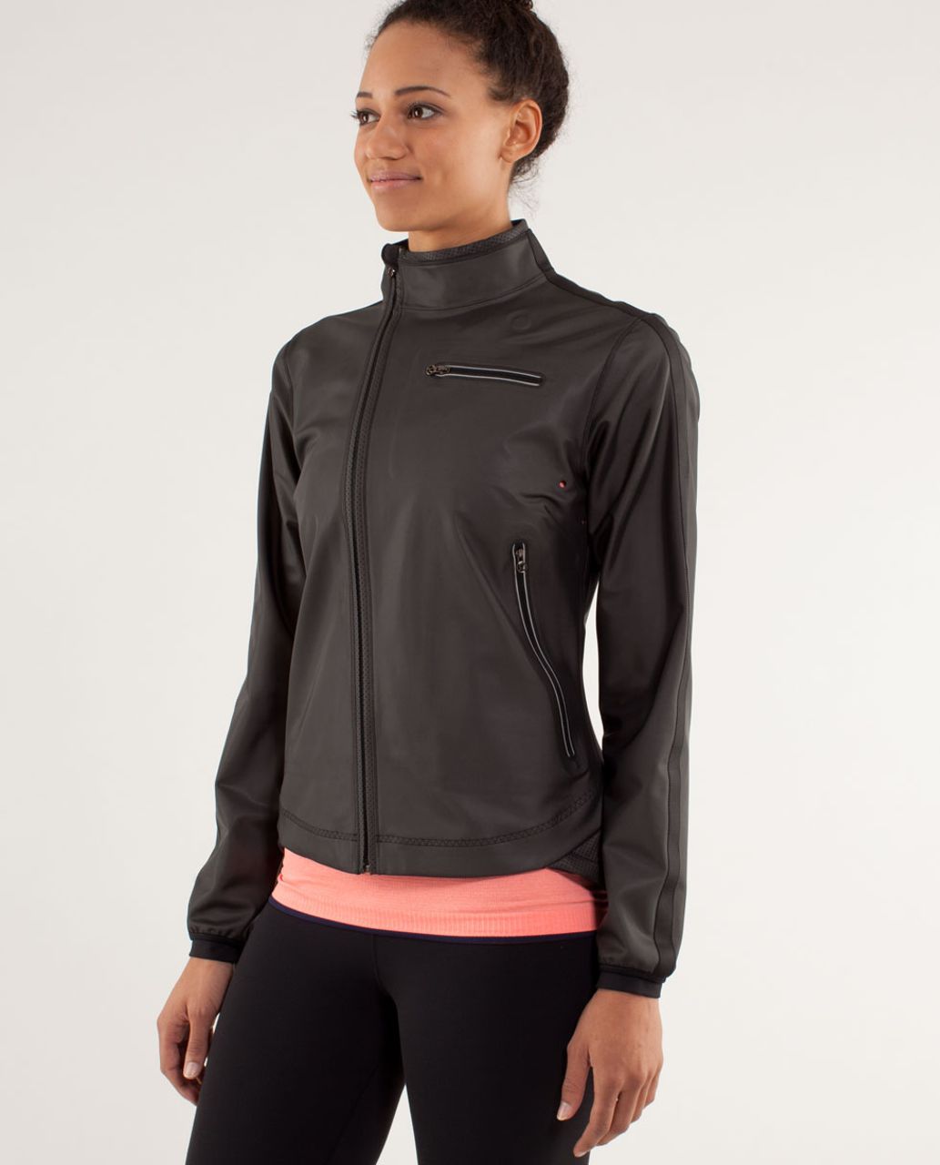 Lululemon Women’s Final Mile Jacket SIZE 8 Black Reflective Running