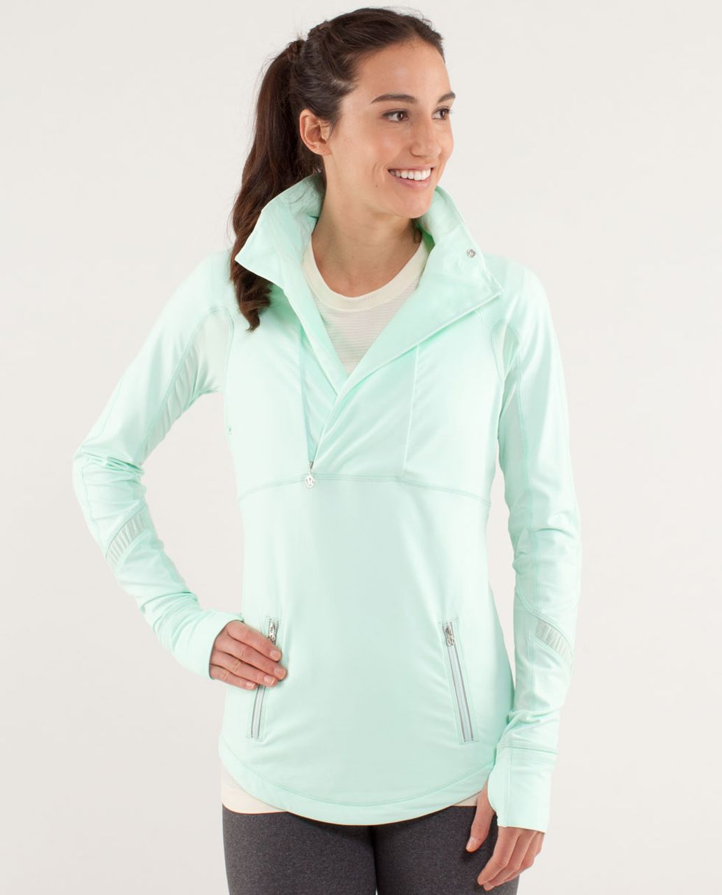 Lululemon Run:  Reflect Pullover - Mint Moment