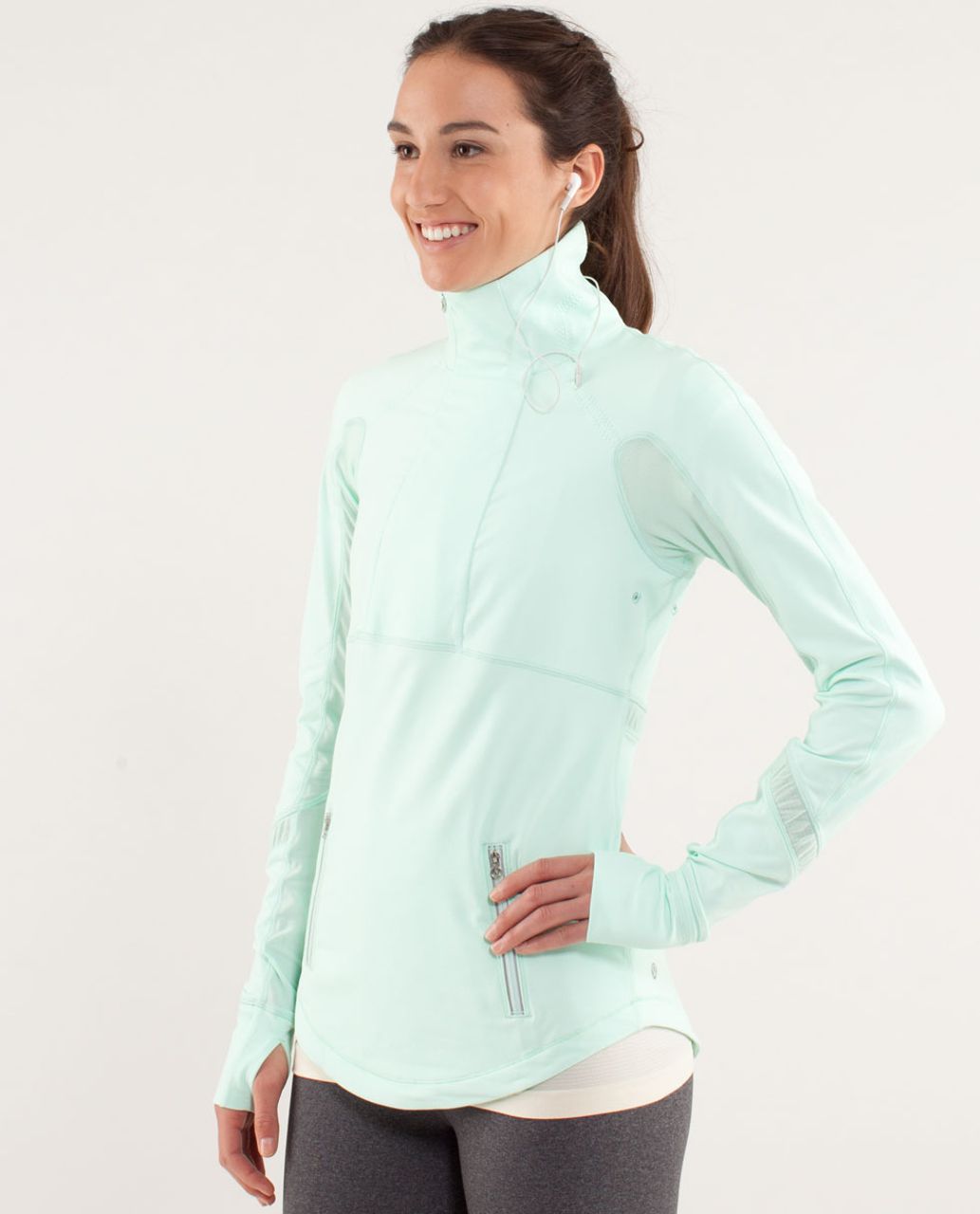 Lululemon Run:  Reflect Pullover - Mint Moment