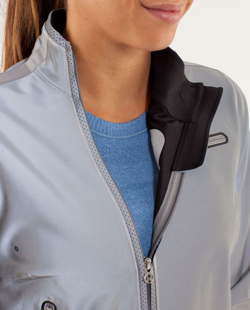 Lululemon Run:  Reflective Jacket - Silver