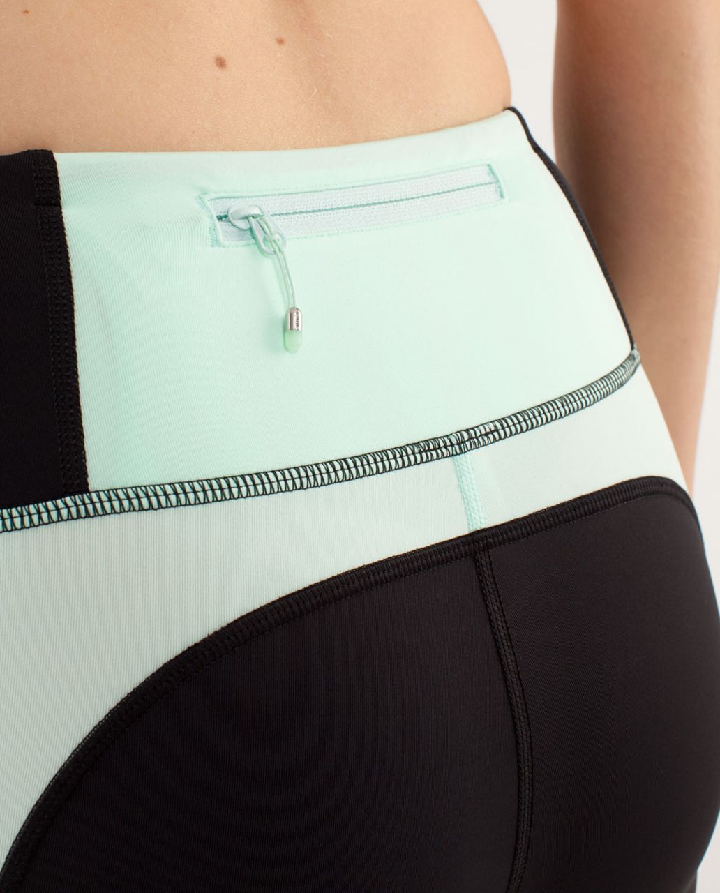 Lululemon Run: Get Up And Glow Tight - Black / Mint Moment - lulu fanatics