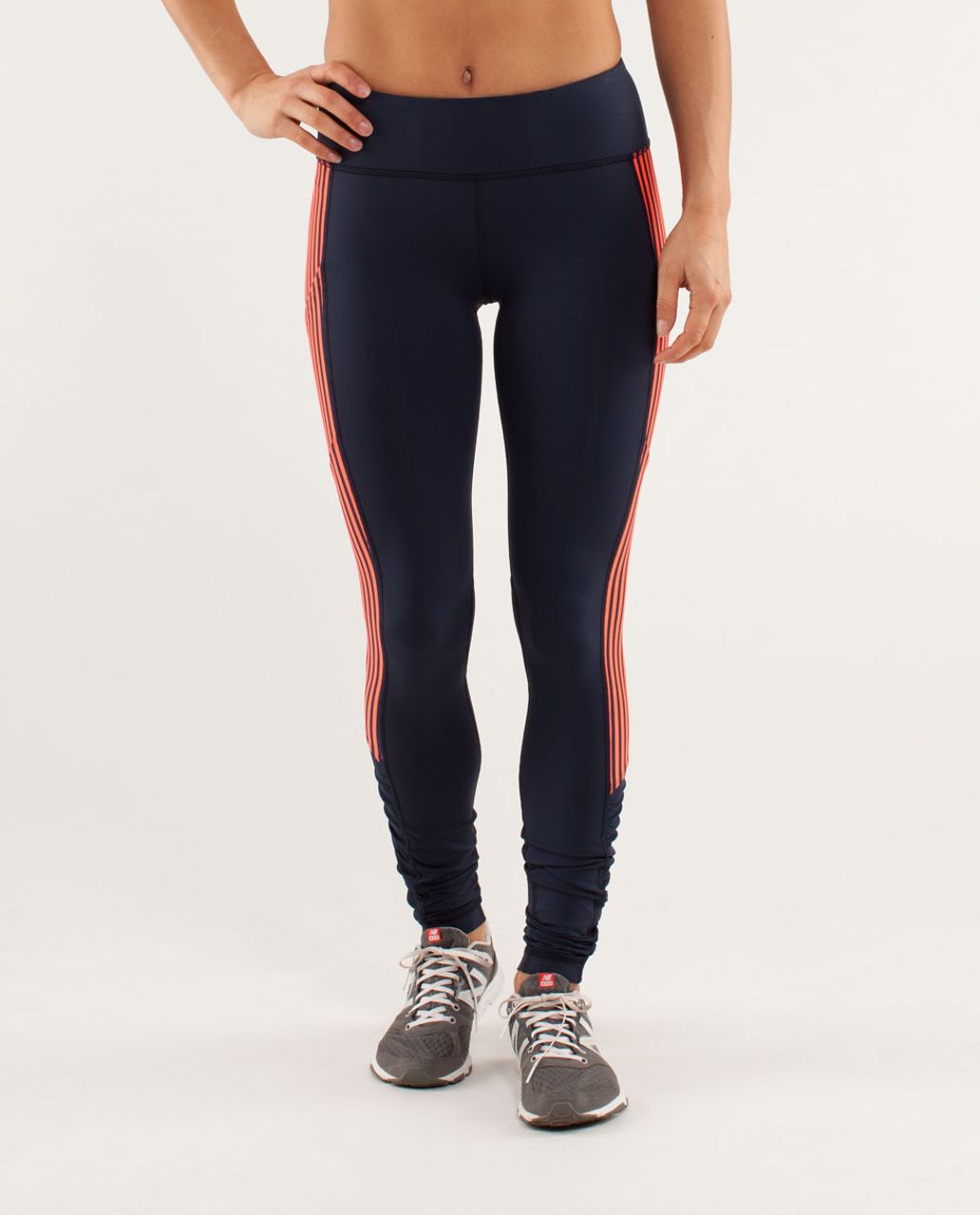 Lululemon Run:  Get Up And Glow Tight - Inkwell / Classic Stripe Light Flare Inkwell / Inkwell