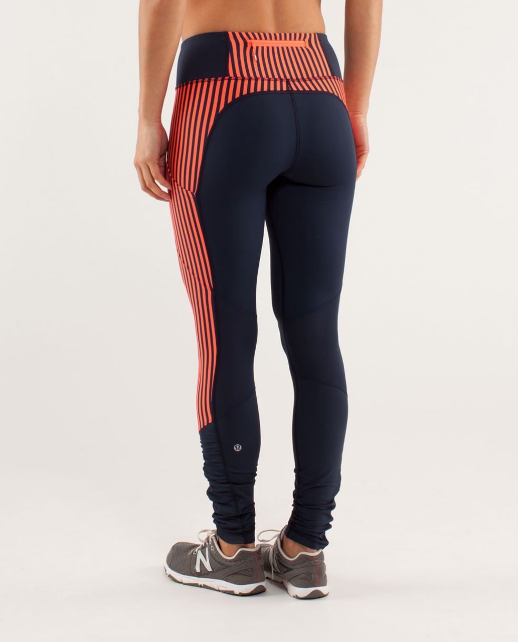 Lululemon Run:  Get Up And Glow Tight - Inkwell / Classic Stripe Light Flare Inkwell / Inkwell