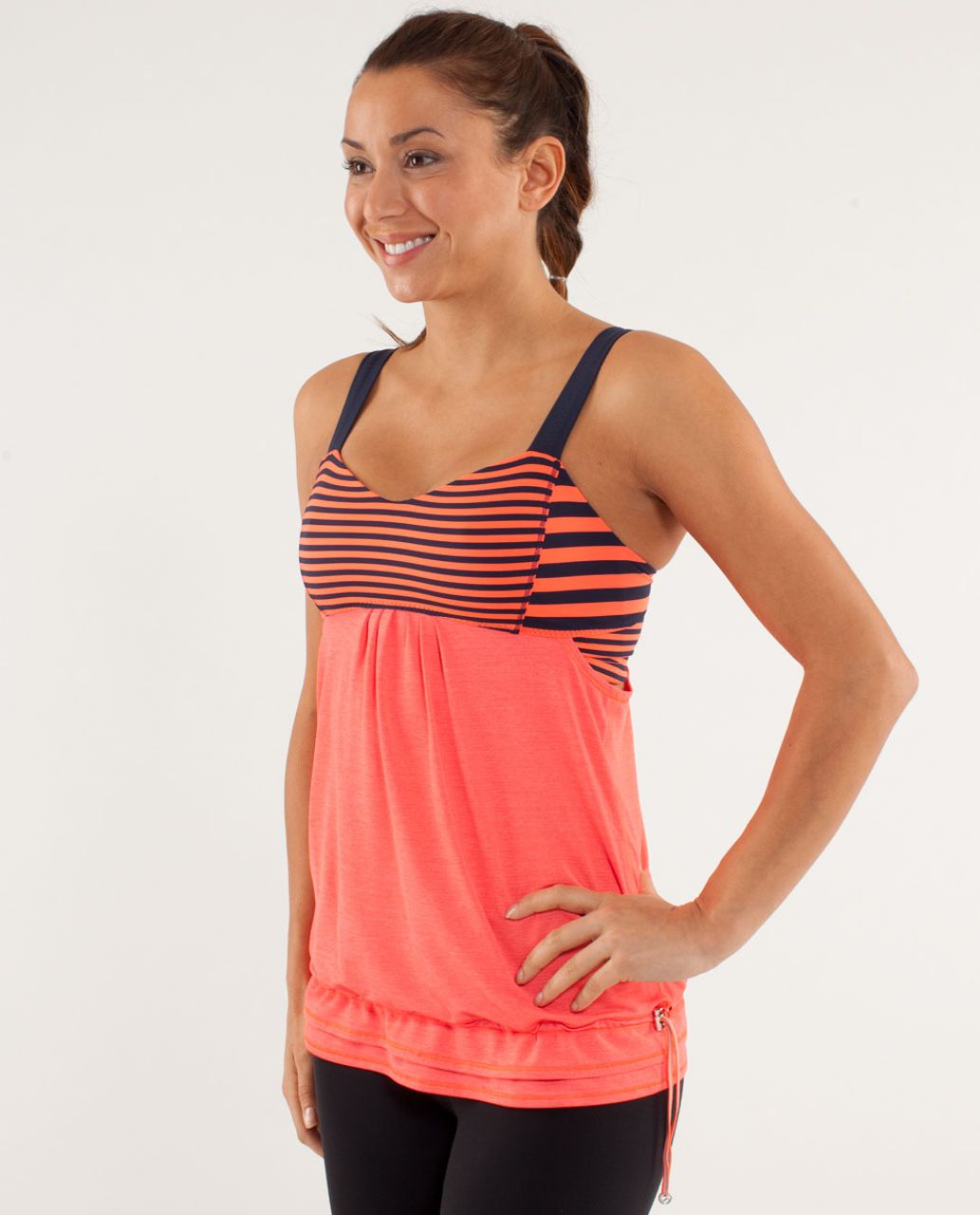 Lululemon Run:  Back On Track Tank - Light Flare / Classic Stripe Flare Light Inkwell / Sea Stripe Light Flare Inkwell