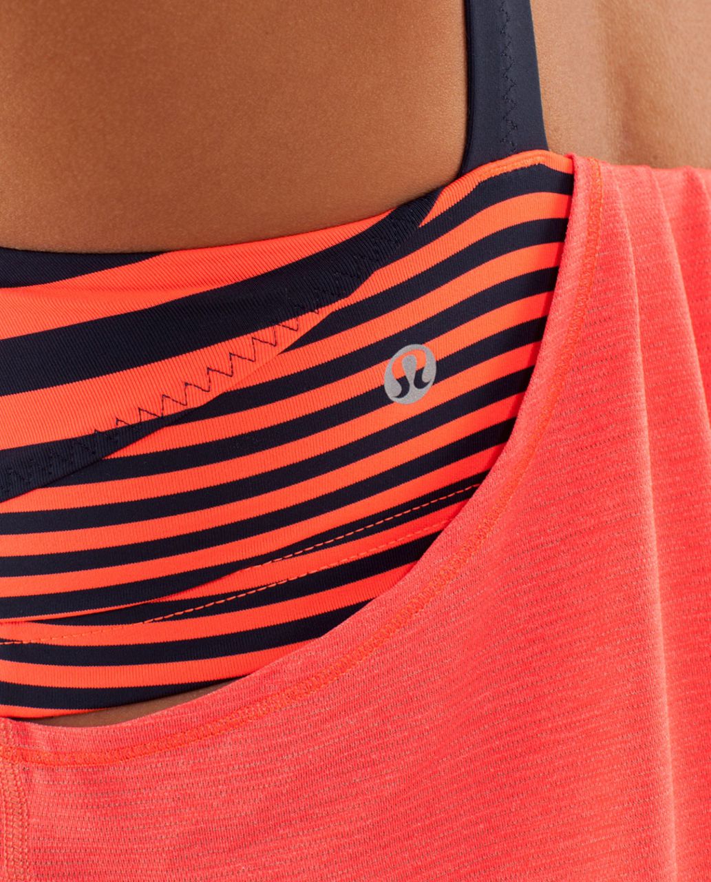 Lululemon Run:  Back On Track Tank - Light Flare / Classic Stripe Flare Light Inkwell / Sea Stripe Light Flare Inkwell