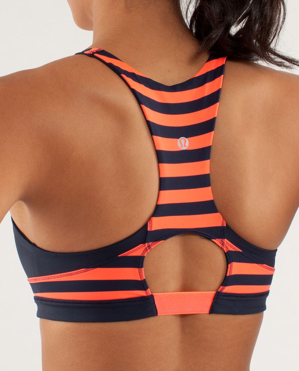 Lululemon Run:  Top Speed Bra - Sea Stripe Light Flare Inkwell