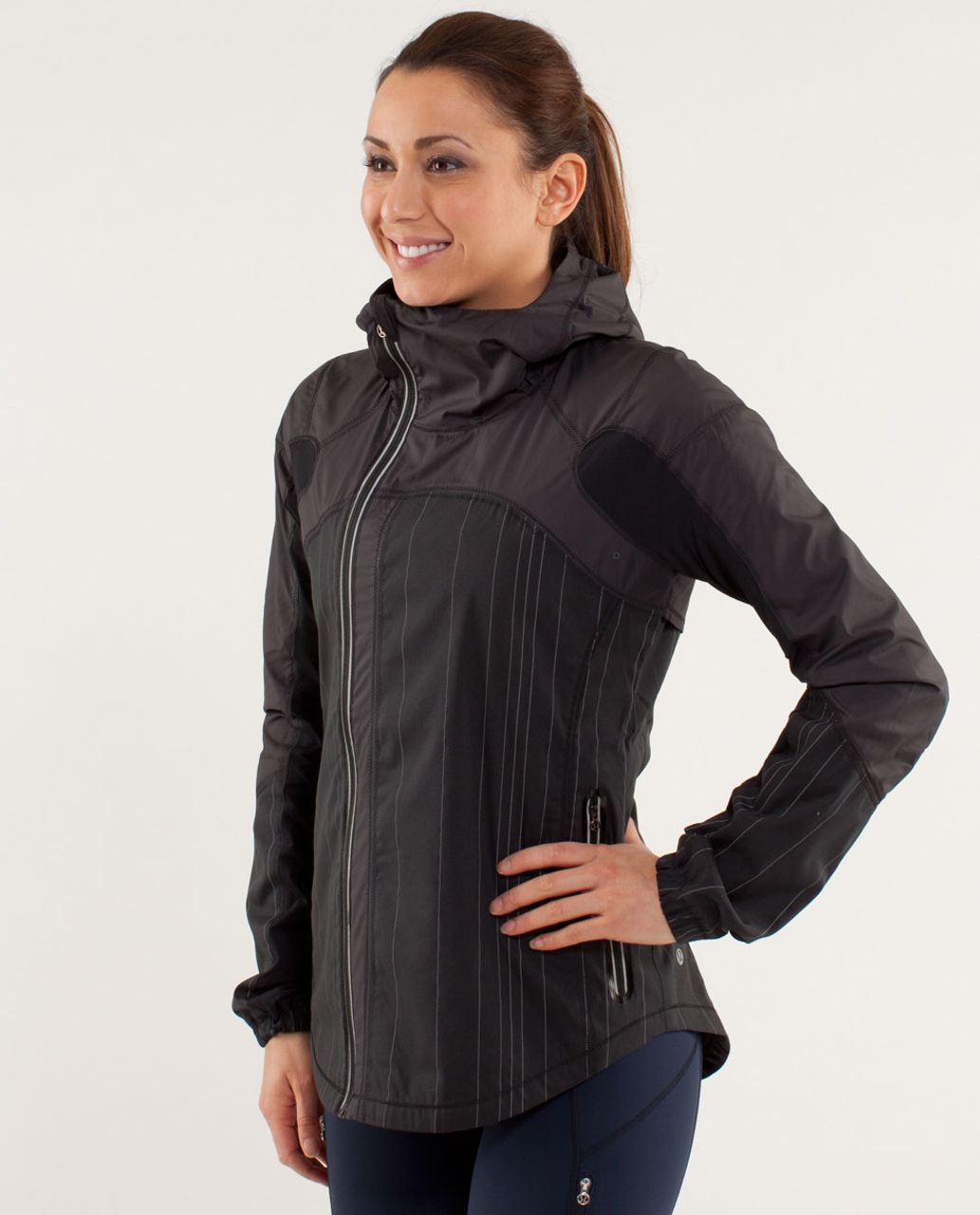 Lululemon Run:  Get Up And Glow Jacket *Reflective 360 - Black