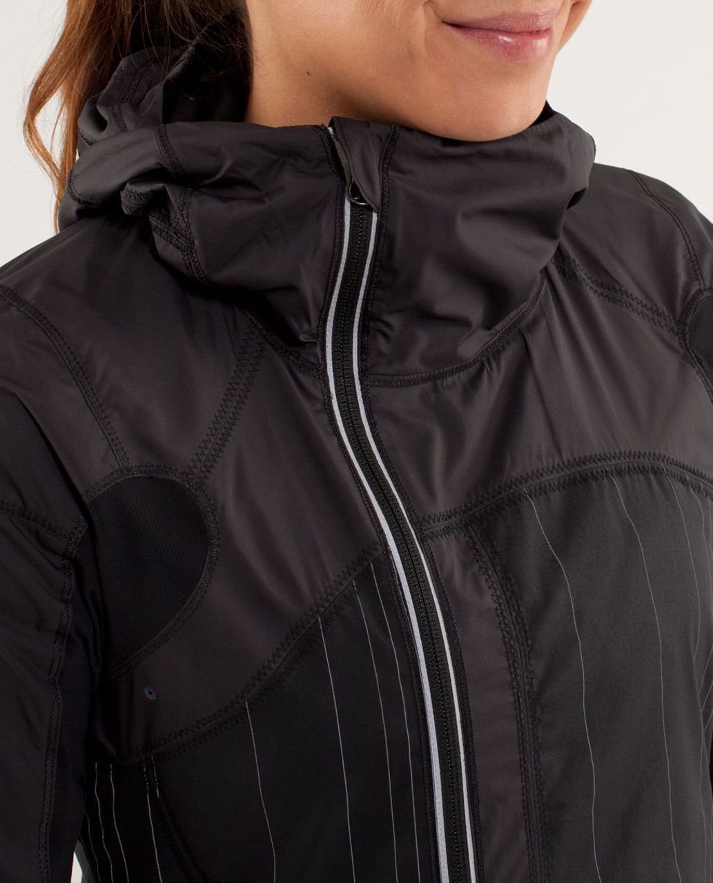 Lululemon Run:  Get Up And Glow Jacket *Reflective 360 - Black