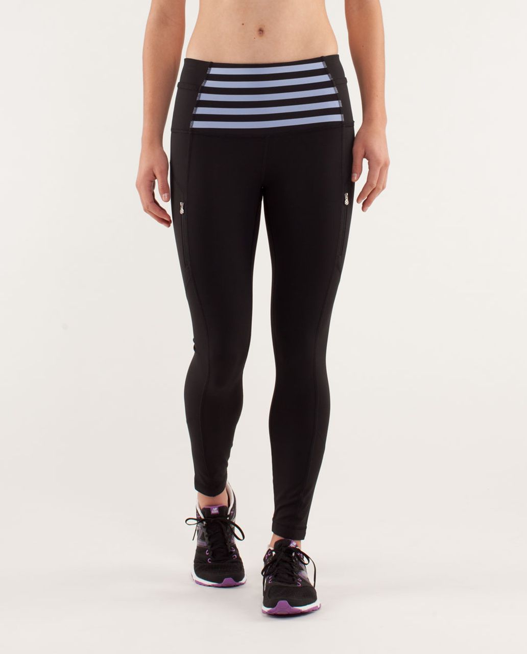 Lululemon Run:  Ice Queen 7/8 Tight - Black / Polar Haze