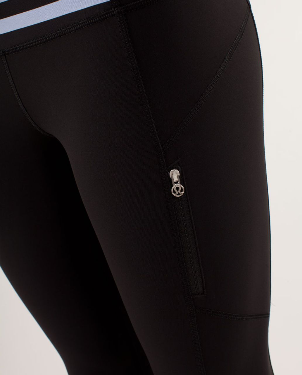 Lululemon Run:  Ice Queen 7/8 Tight - Black / Polar Haze