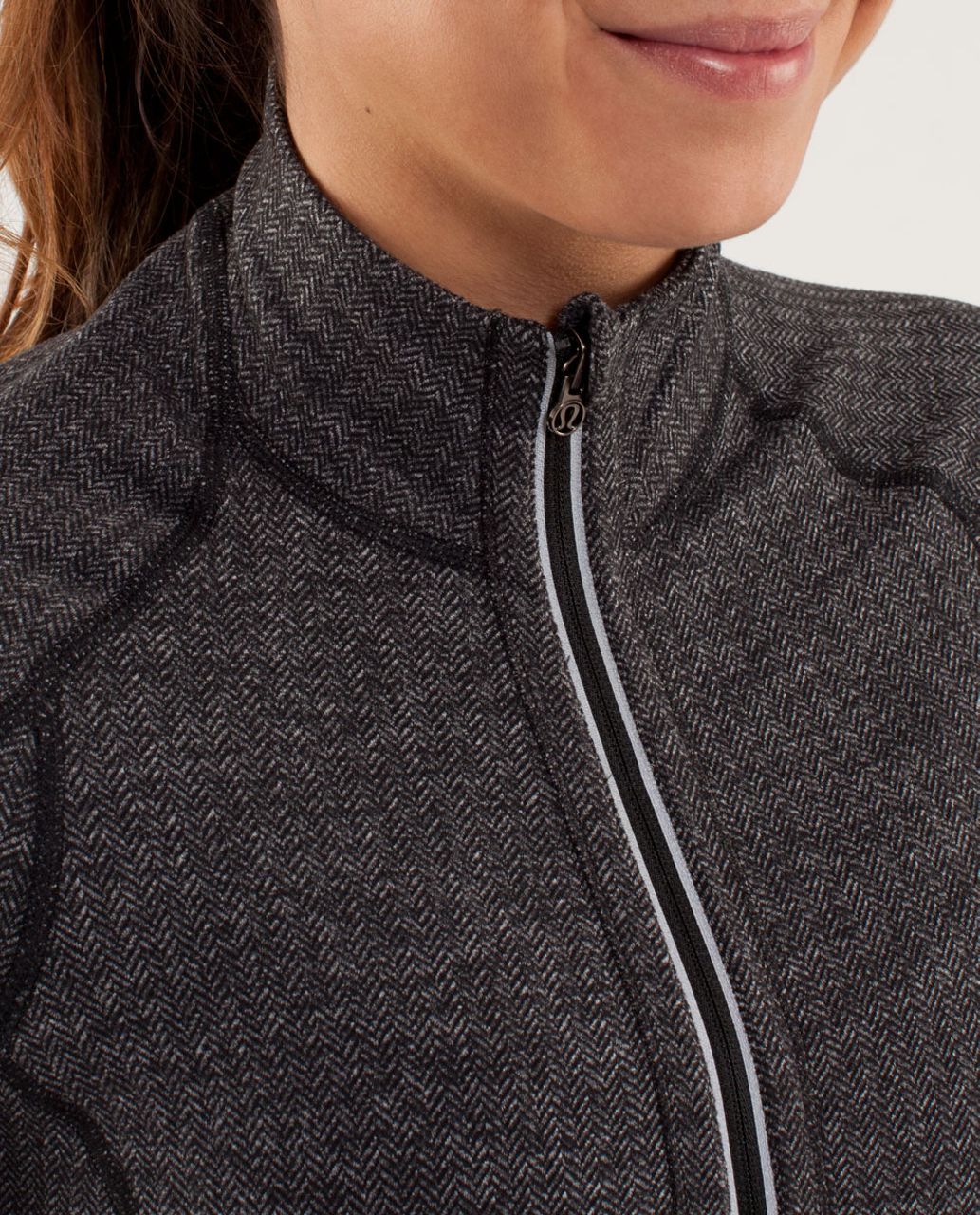 Lululemon Run:  U-Turn Pullover - Black / Heathered Coal