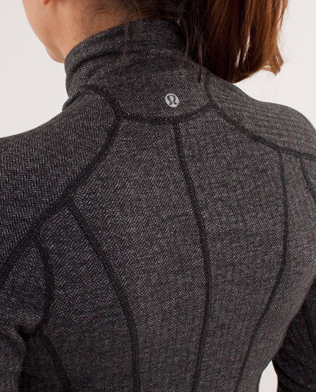 Lululemon Run:  U-Turn Pullover - Black / Heathered Coal