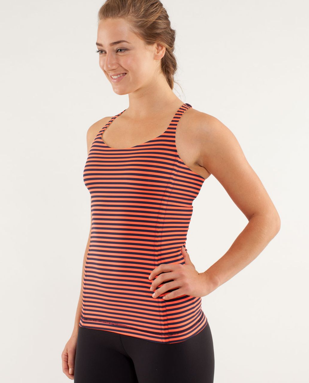 Lululemon Free To Be Tank - Classic Stripe Light Flare Inkwell