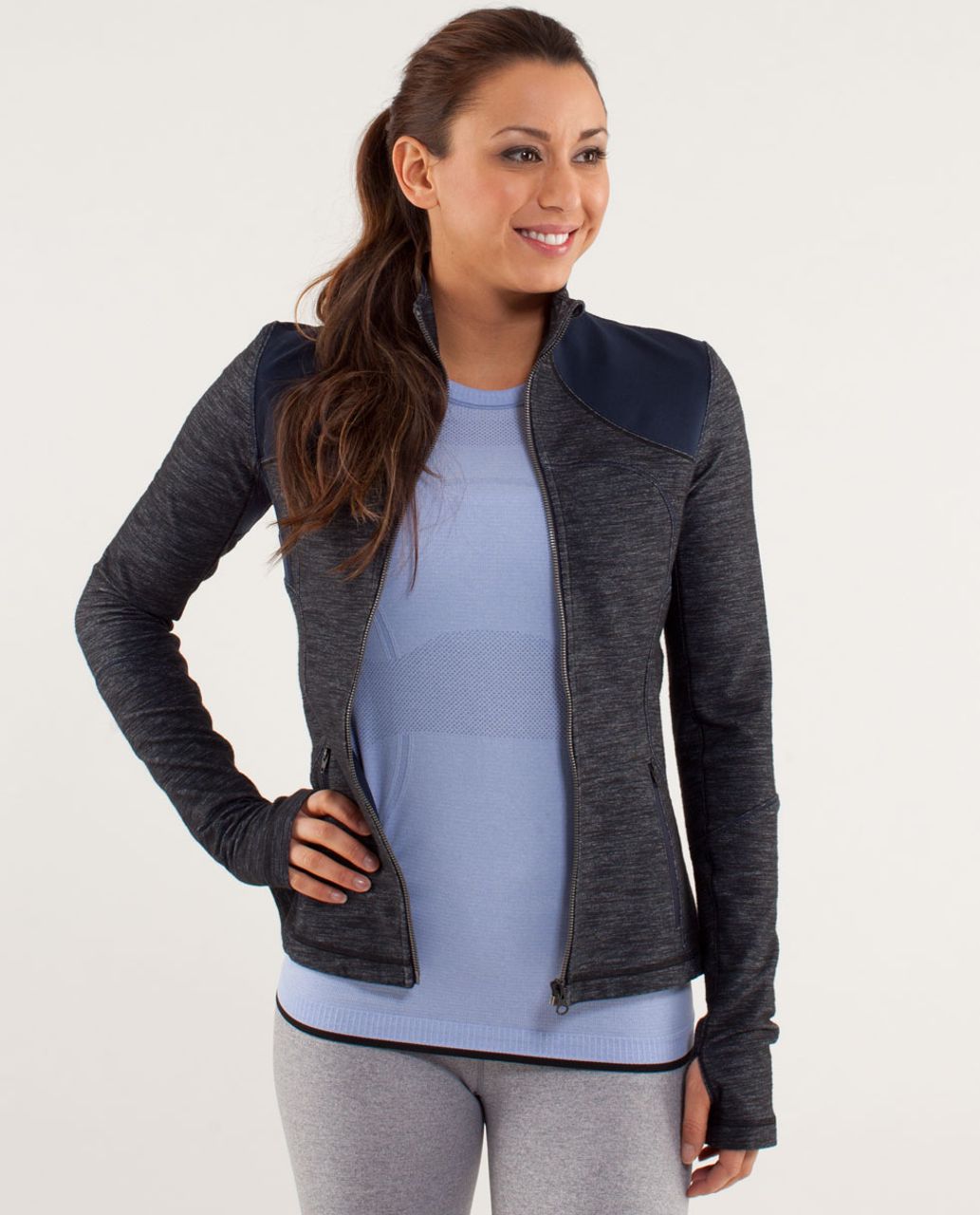 Lululemon Forme Jacket - Reversible Slub Denim Inkwell / Inkwell