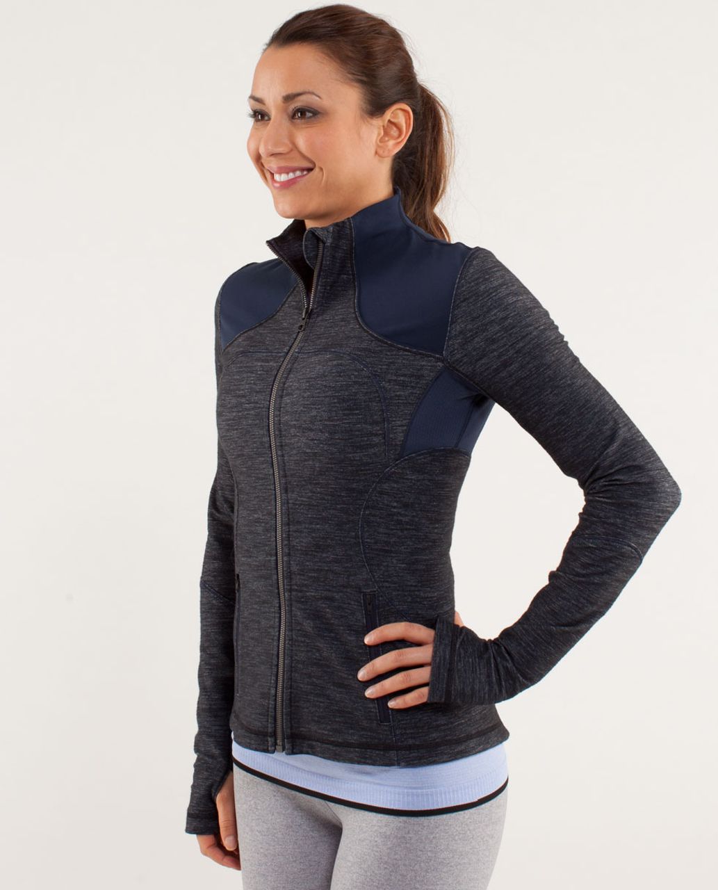 Lululemon Forme Jacket - Reversible Slub Denim Inkwell / Inkwell