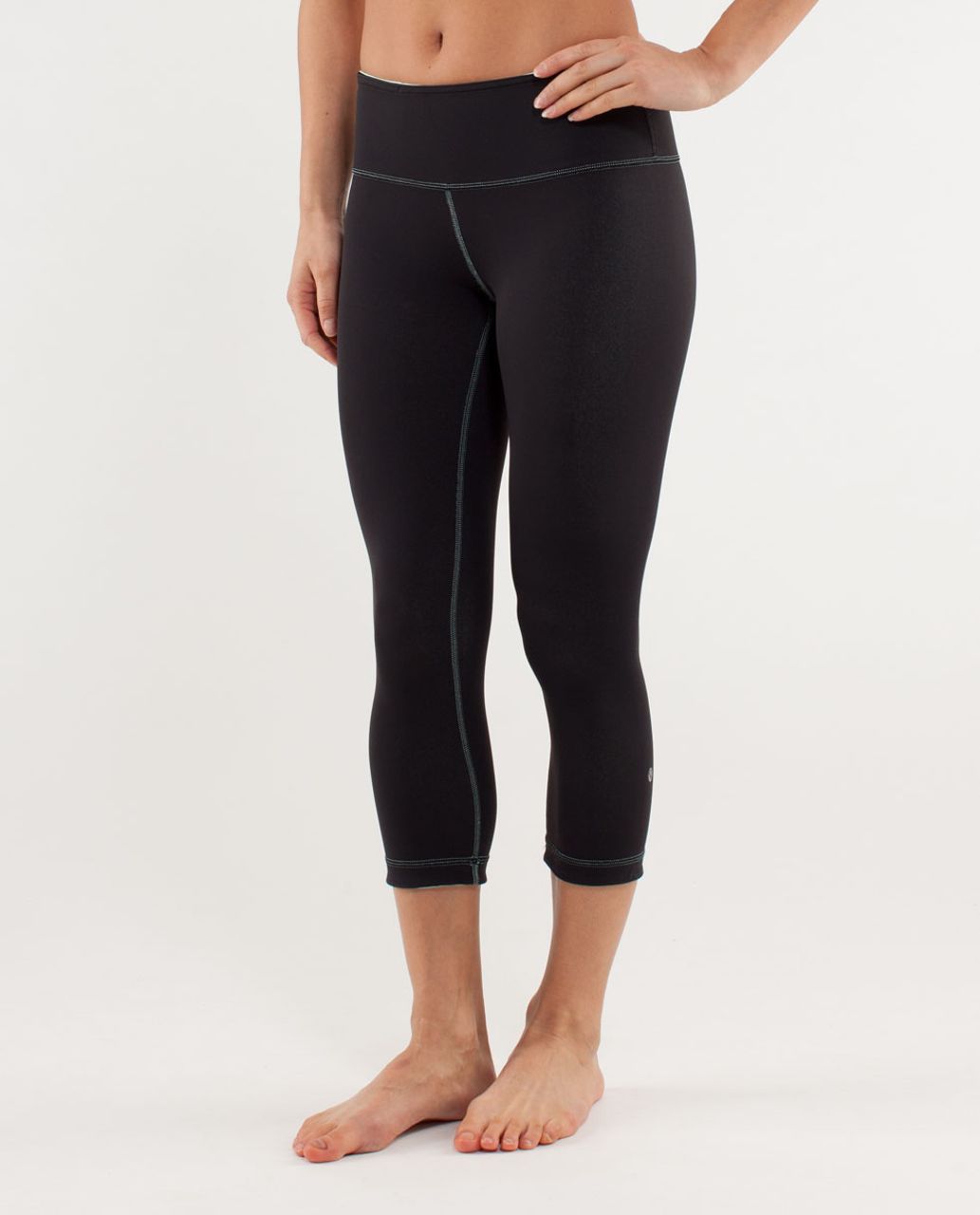 Lululemon Wunder Under Crop *Reversible - Mint Moment / Black