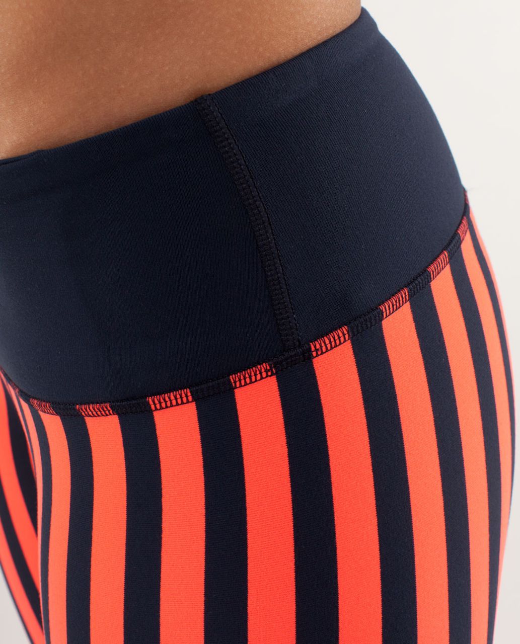 Lululemon Wunder Under Crop - Sea Stripe Light Flare Inkwell / Inkwell