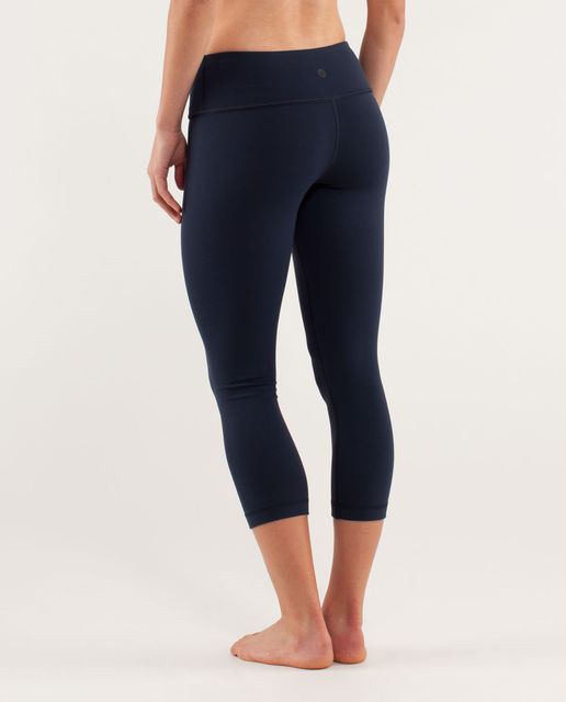 Lululemon Wunder Under Crop II (Roll Down) *Special Edition - Black ...