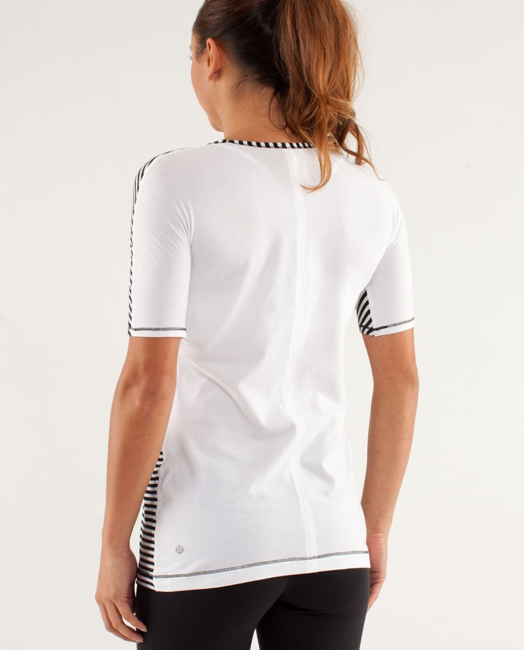 Lululemon Devotion Short Sleeve Tee - Classic Stripe Black White ...