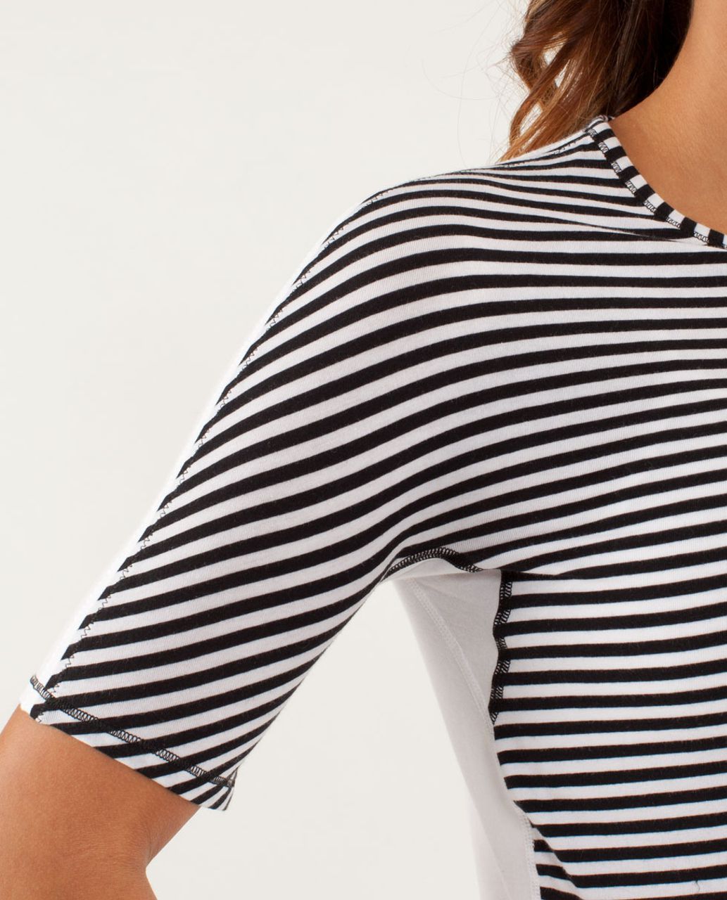 Lululemon Devotion Short Sleeve Tee - Classic Stripe Black White / White