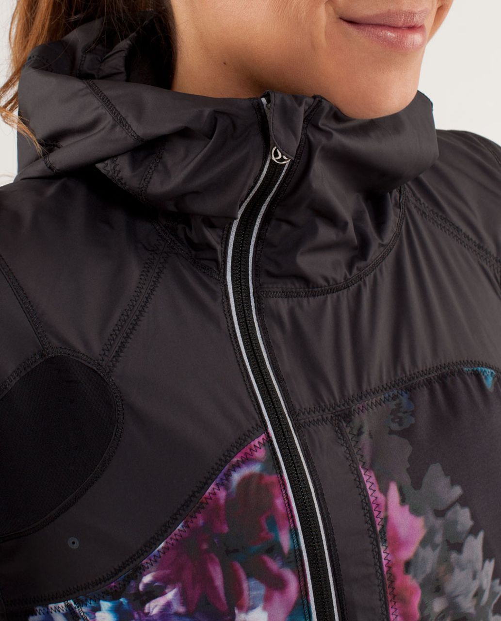 Lululemon Run:  Get Up And Glow Jacket - Spring Has Sprung Multi / Black