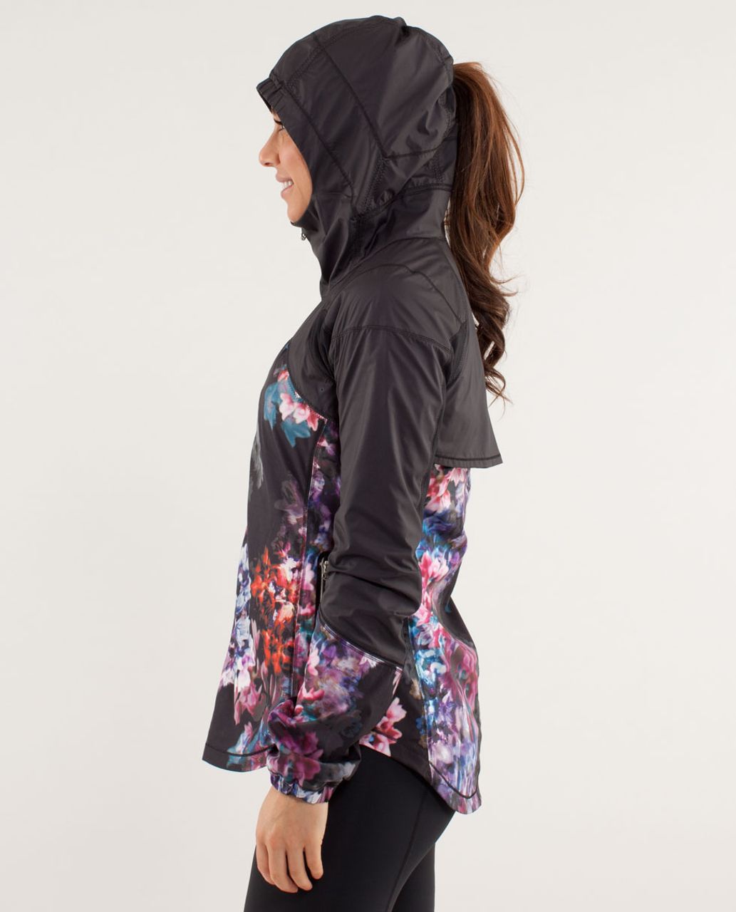 Lululemon Run:  Get Up And Glow Jacket - Spring Has Sprung Multi / Black