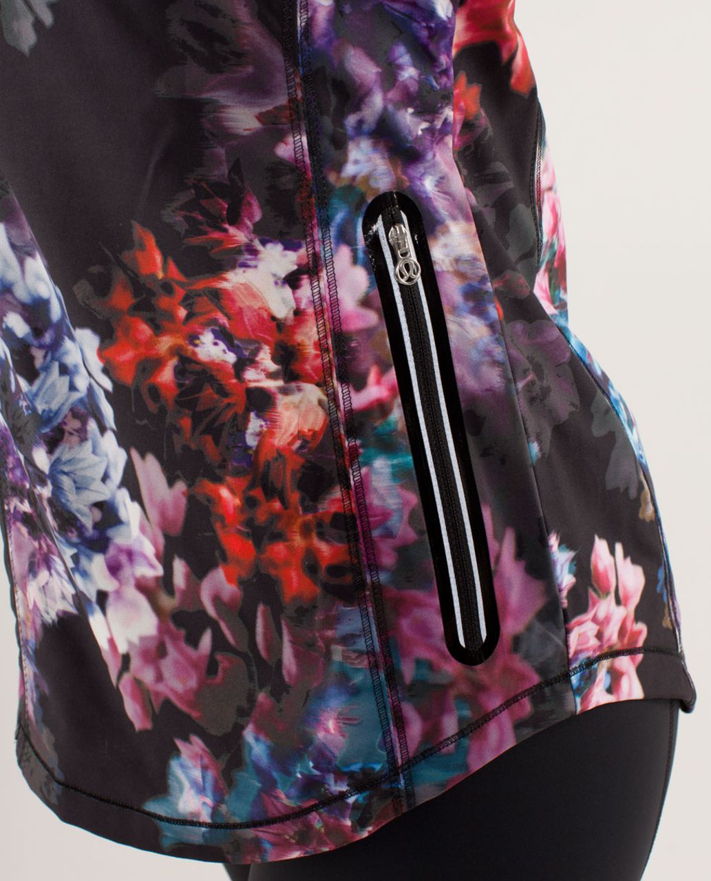 Lululemon Run:  Get Up And Glow Jacket - Spring Has Sprung Multi / Black