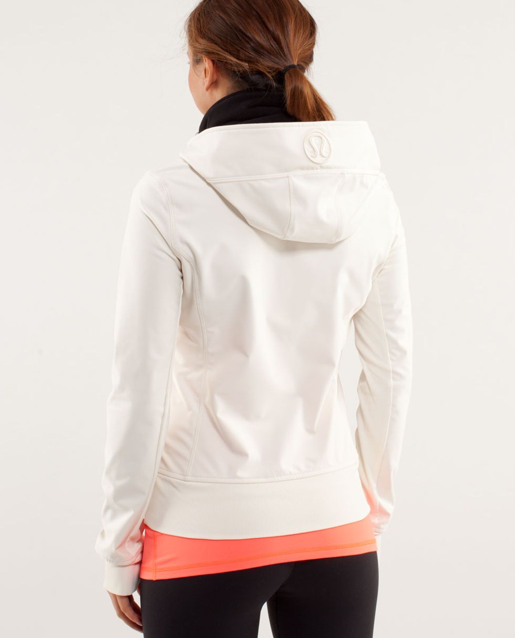 Lululemon Uba Hoodie *Softshell - Polar Cream / Black