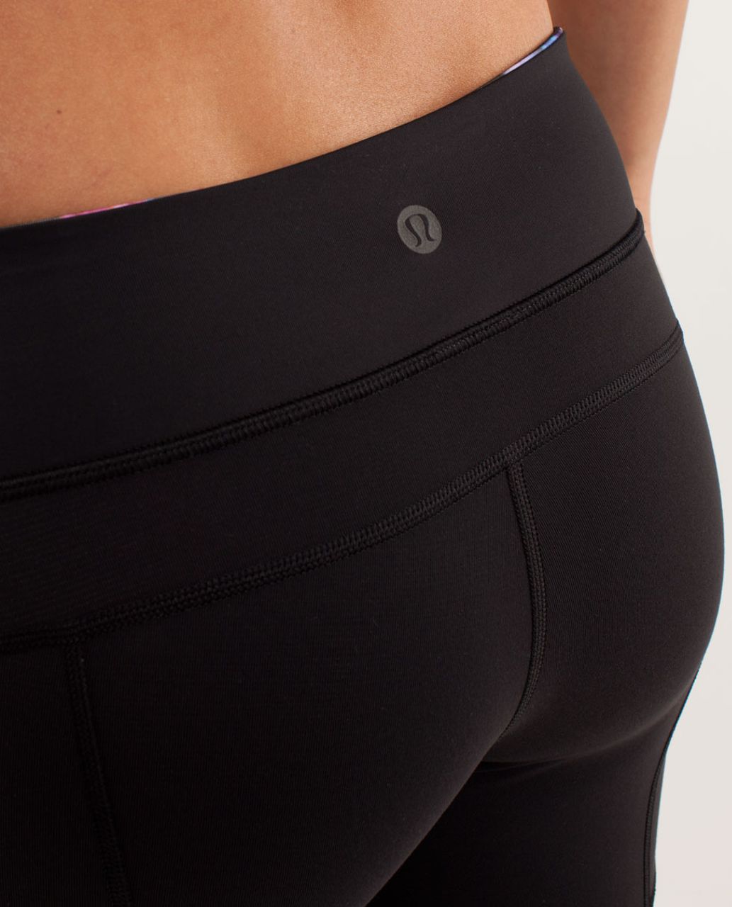 Lululemon Crane Crop - Black / Spring Has Sprung Multi