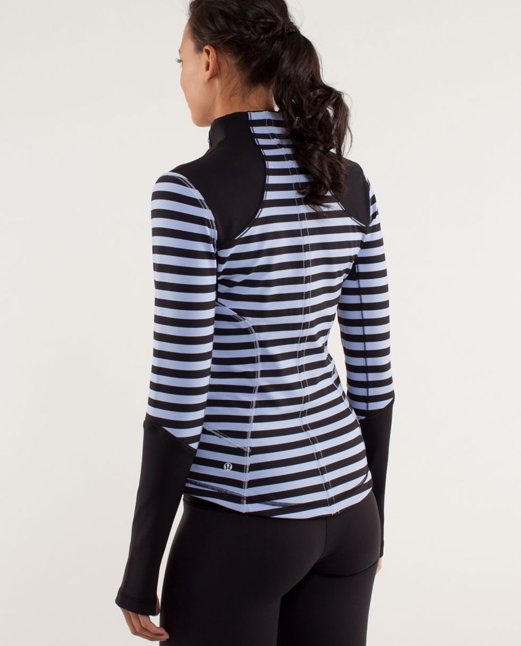 Lululemon Forme Jacket - Sea Stripe Polar Haze Black / Black