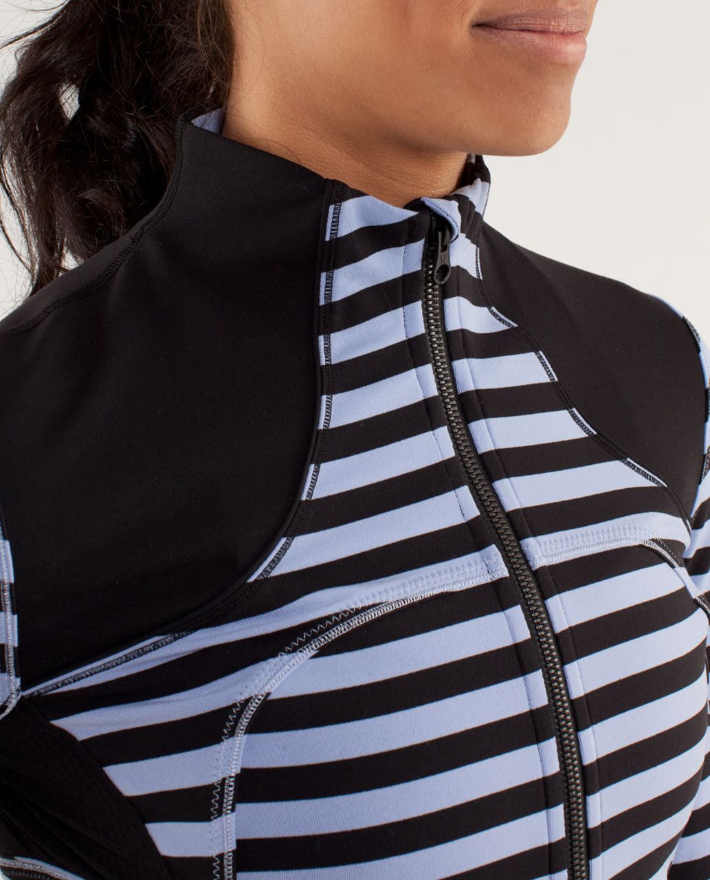 Lululemon Forme Jacket - Sea Stripe Polar Haze Black / Black