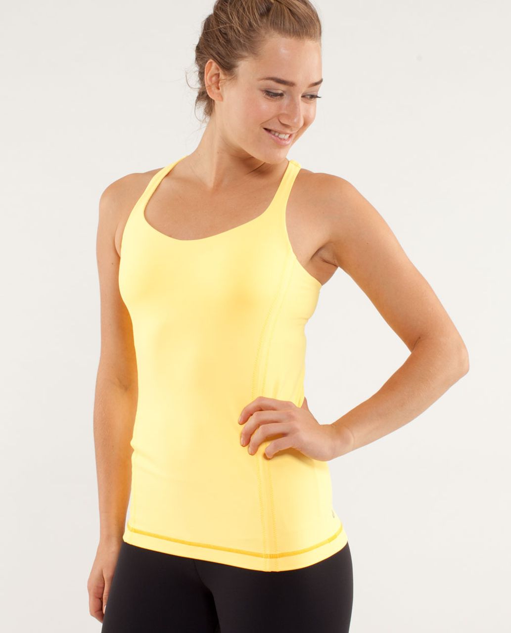 LULULEMON FREE TO BE BRA YELLOW GYM