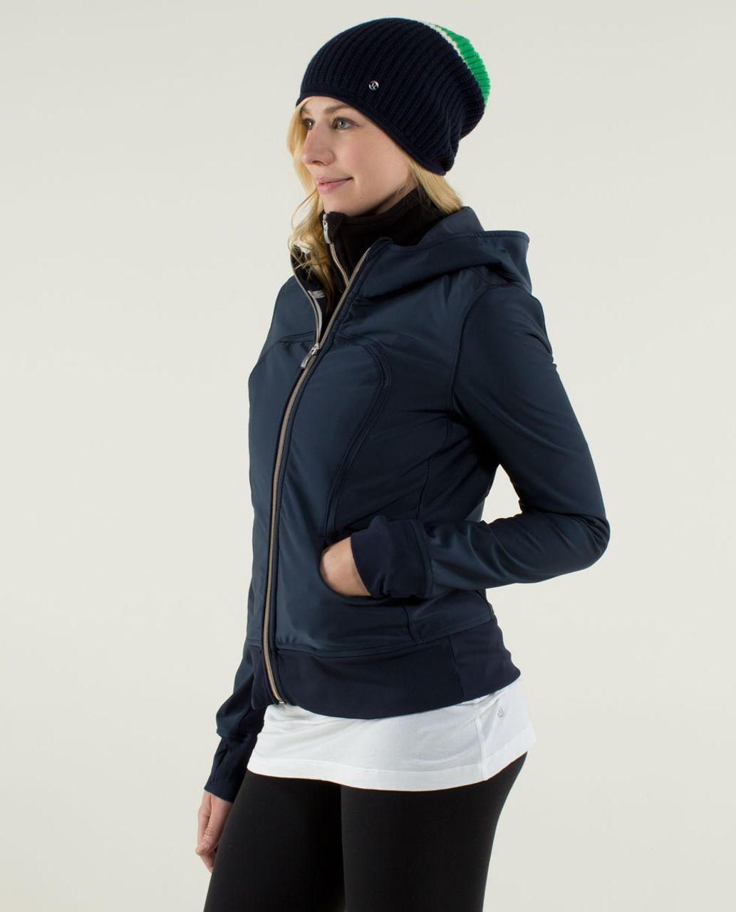 long black puffer jacket with fur hood