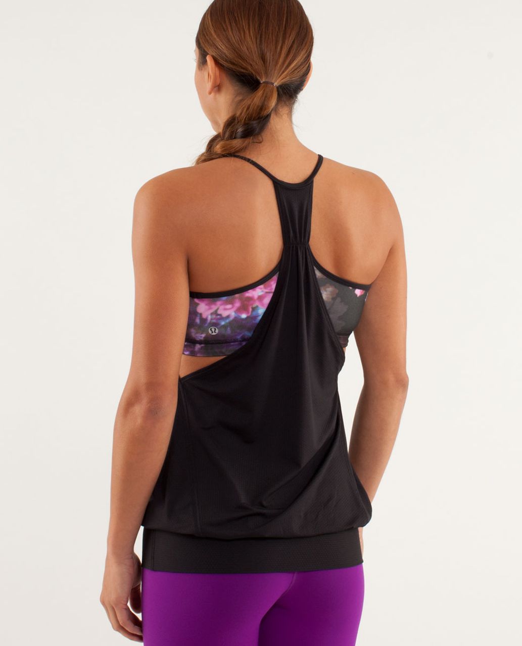 Lululemon No Limits Tank - Black / Arrow Chevron White Black - lulu fanatics