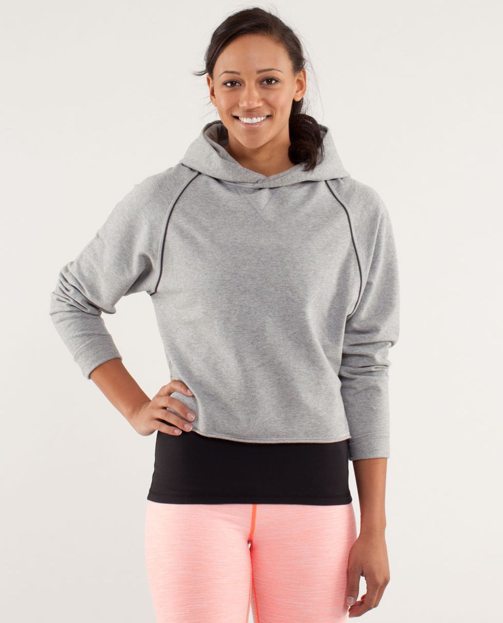 Lululemon Please Me Pullover - Heathered Silver Slate / Black