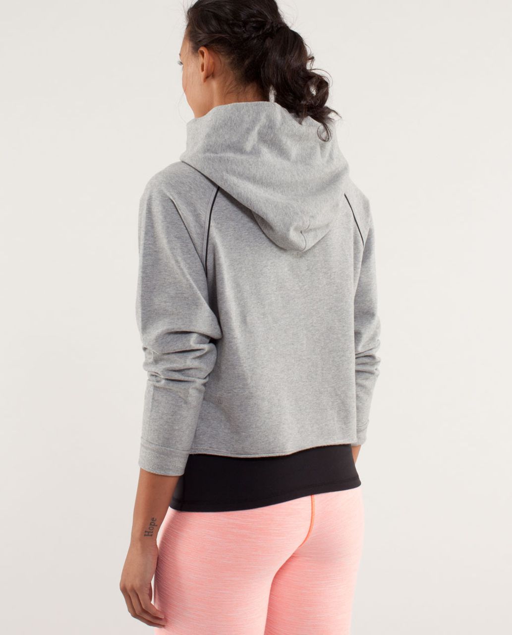 Lululemon Please Me Pullover - Heathered Silver Slate / Black