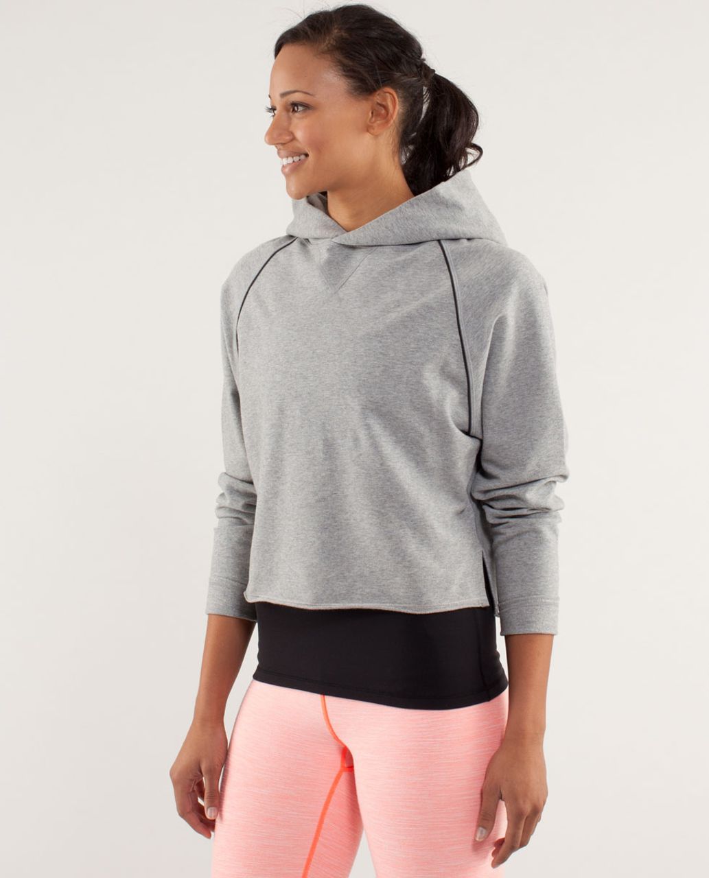 Lululemon Please Me Pullover - Heathered Silver Slate / Black