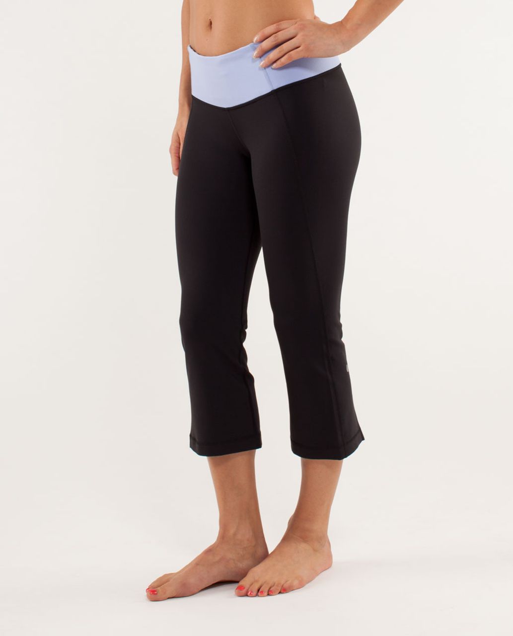 Lululemon Gather & Crow Crop - Black / Polar Haze / Sea Stripe Polar Haze Black