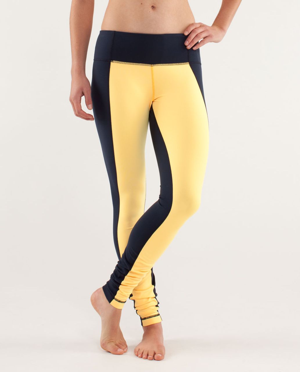 Lululemon Wunder Under Pant *Colour Blocked - Burning Yellow / Inkwell