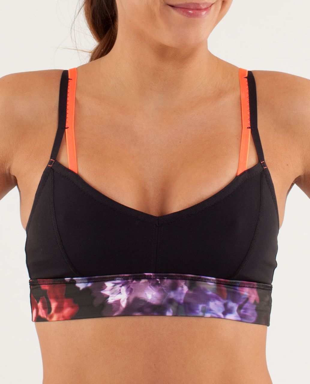 Lululemon Flip Your Dog Bra - Black / Spring Has Sprung Multi