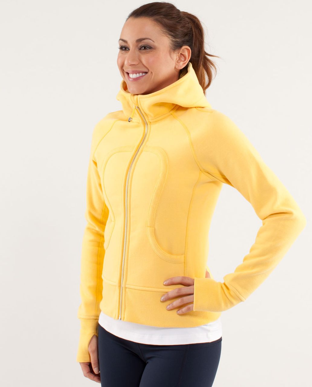 Lululemon Scuba Hoodie Stretch size 2 Wee Are From Space Clarity Yellow  Blue NWT