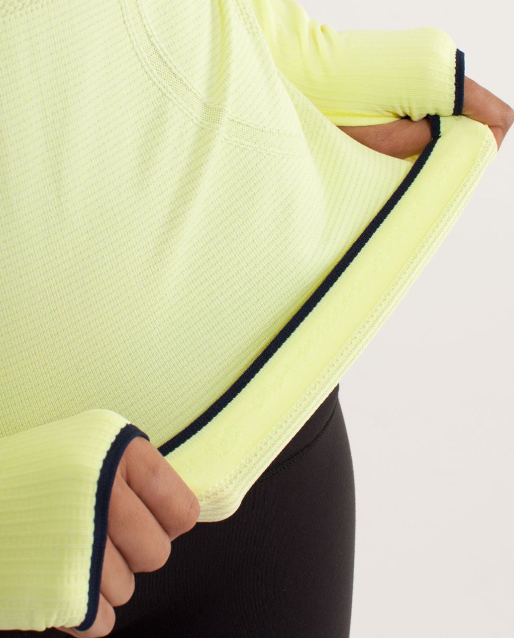 Lululemon Run:  Swiftly Tech Long Sleeve - Clarity Yellow / Inkwell