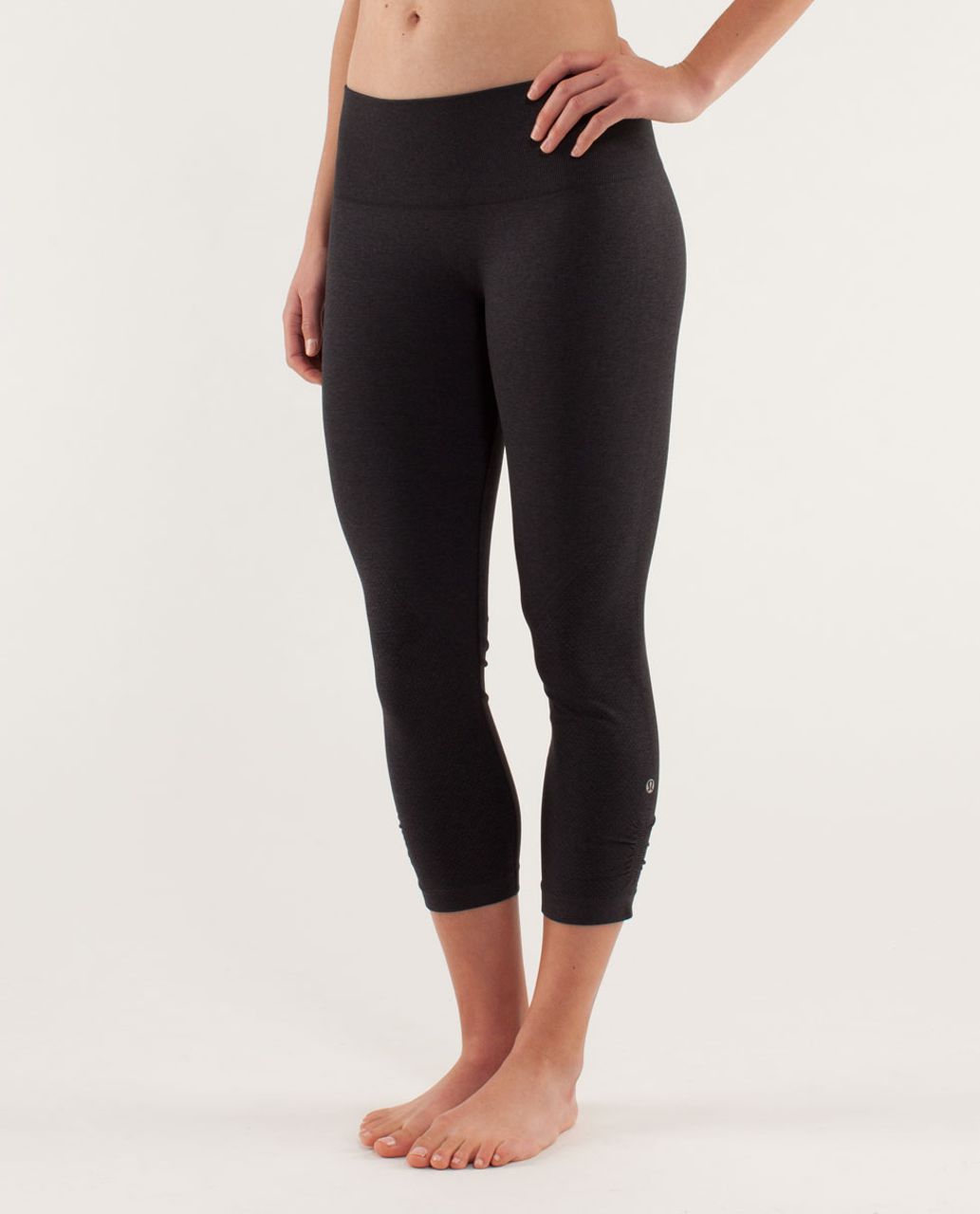 Lululemon Ebb And Flow Crop II - Deep Coal - lulu fanatics