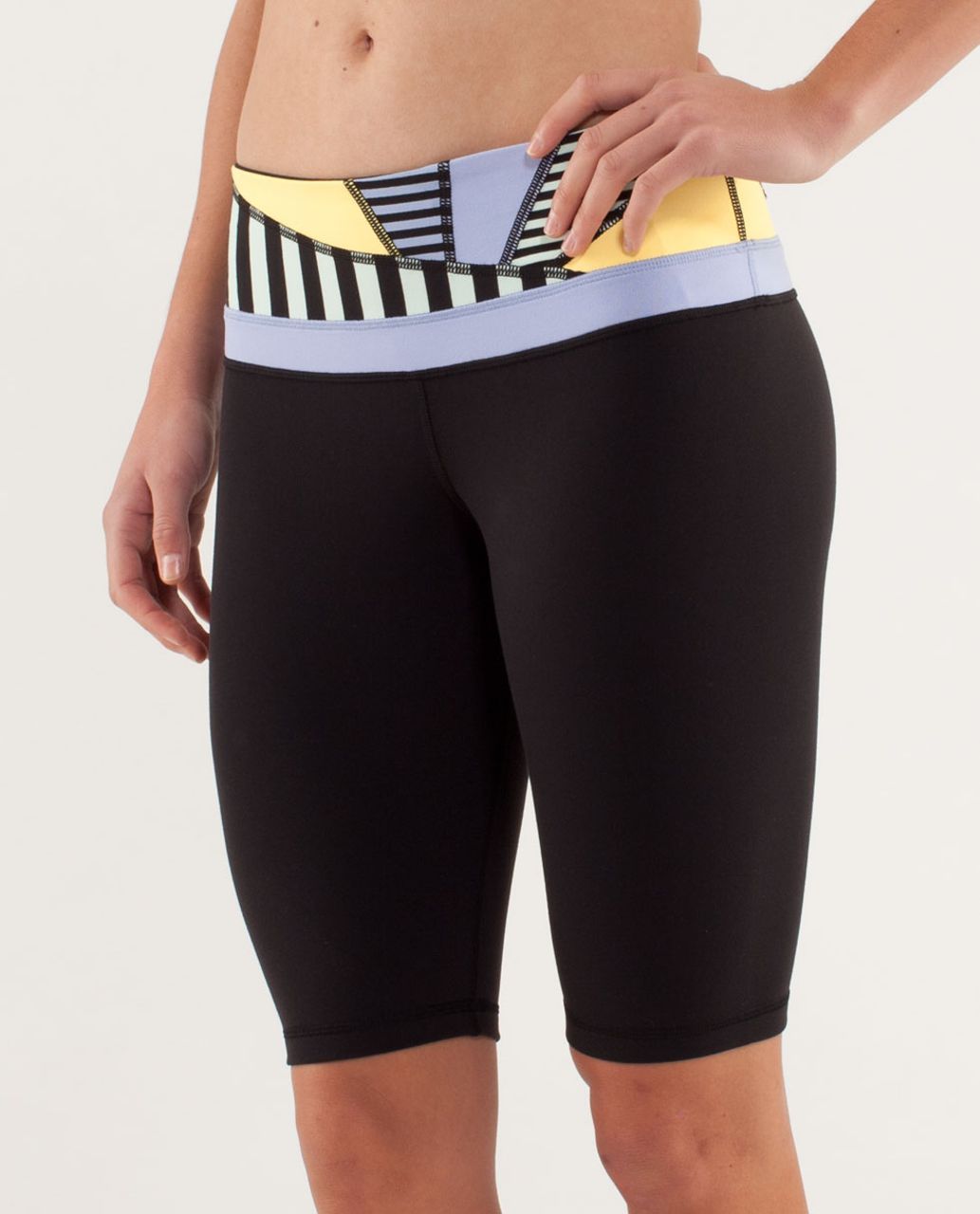 Lululemon Reverse Groove Short (Tall) - Black / Quilting Winter 15 / Polar Haze