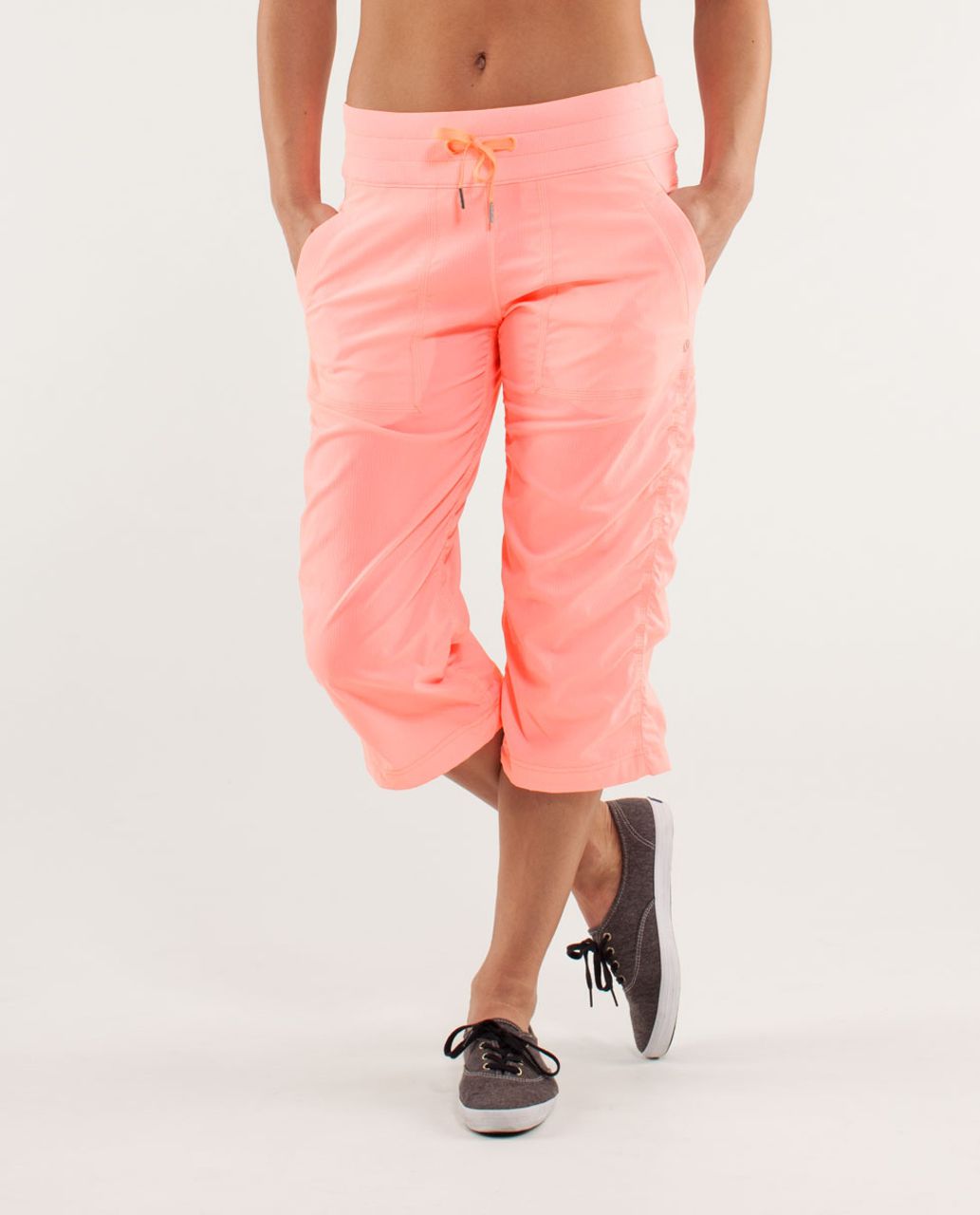 Lululemon Studio Crop - Bleached Coral - lulu fanatics