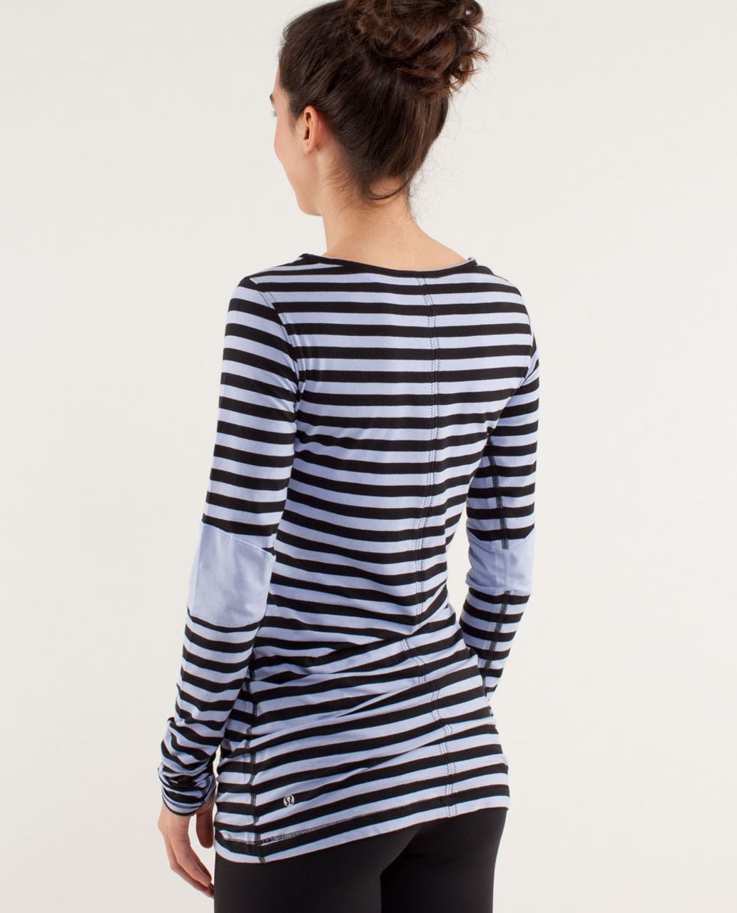 Lululemon Devotion Long Sleeve Tee - Sea Stripe Polar Haze Black / Polar Haze